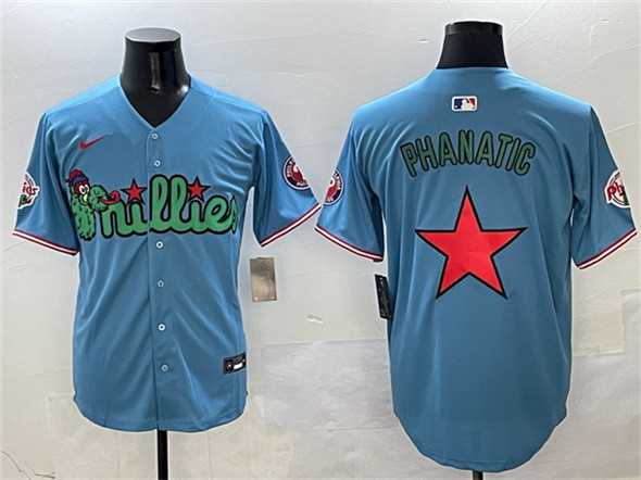 Mens Philadelphia Phillies Light Blue Phanatic Limited Stitched Jersey->philadelphia phillies->MLB Jersey